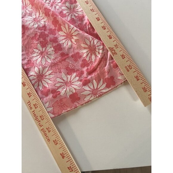 Vintage 90s Lilly Pulitzer pink white floral flying pigs cropped resort pants 12 - Picture 6 of 8